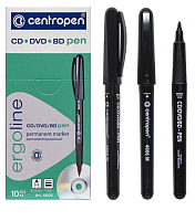 Маркер для CD, centropen, чорный, 1мм 4606