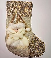 Мішечок для подарунків Дед Мороз чобіток декоративний  02364