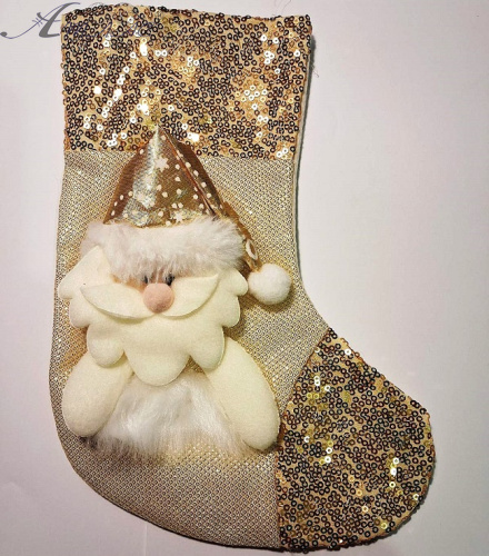 Мішечок для подарунків Дед Мороз чобіток декоративний  02364