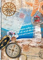 Блокнот Аркуш ЧГ А5 #  80 л УФ напівтвердий, мікс 110715, 1В802