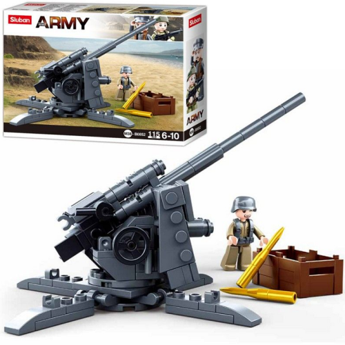 Игрушка Конструктор Sluban Армия Военная Пушка 115 деталей M38-B0852 Игрушка Конструктор Sluban Армия Военная Пушка 115 деталей M38-B0852