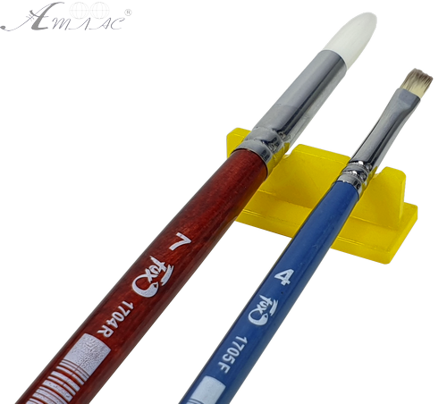 Подставка под две кисточки, Желтый пластик AS-0028 фото 2