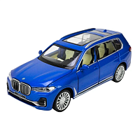 Машинка Автопром BMW Х7 синяя металл свет звук 16см  68470