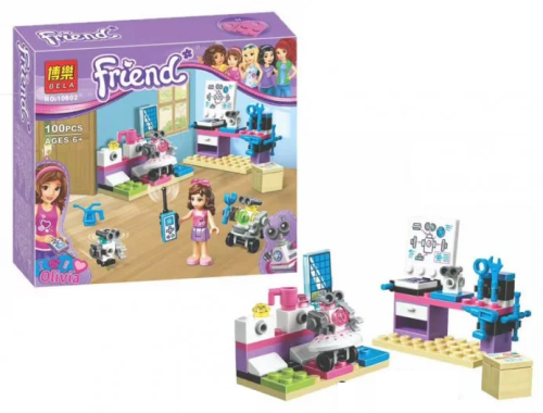 Игрушка Конструктор Friends Творческая лаборатория Оливии 100 деталей 10602 Игрушка Конструктор Friends Творческая лаборатория Оливии 100 деталей 10602