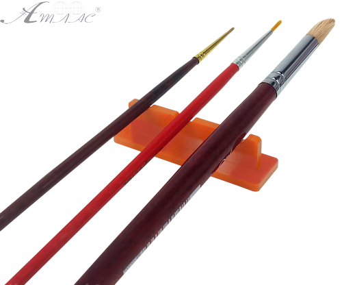 Подставка под три кисточки, оранжевый пластик AS-0063 фото 2 Подставка под три кисточки, оранжевый пластик AS-0063 фото 2