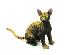 Игрушка силиконовая антистресс Кот коричневый в пятнах 8 см 03992