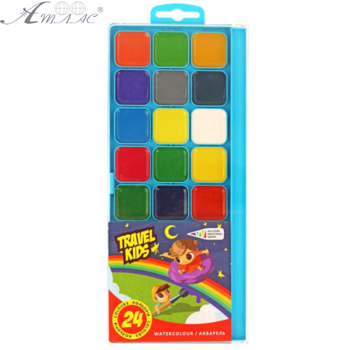 Акварель набір Гамма - Travel Kids 24 кольори 312082 фото 2