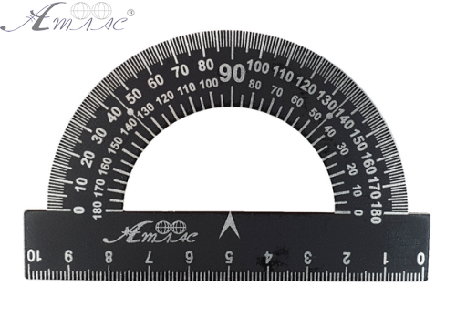 Транспортир металлический ЧЕРНЫЙ 10 см AS-0276 Транспортир металлический ЧЕРНЫЙ 10 см AS-0276
