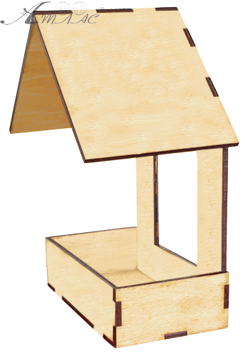 Кормушка окрашенная № 1/1 морилка под лаком 16 х 10 х 21 см AS-4279, F-0236 фото 2 Кормушка окрашенная № 1/1 морилка под лаком 16 х 10 х 21 см AS-4279, F-0236 фото 2