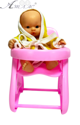 Игрушка Пупс резиновый 10см за столиком  04794