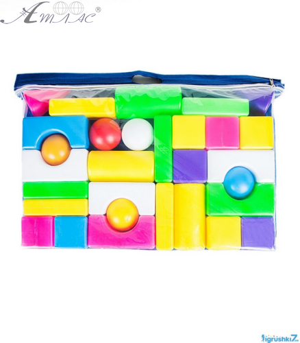 Игрушка Пластиковая Конструктор Строитель №3 большие детали Bamsic 095/3 Игрушка Пластиковая Конструктор Строитель №3 большие детали Bamsic 095/3