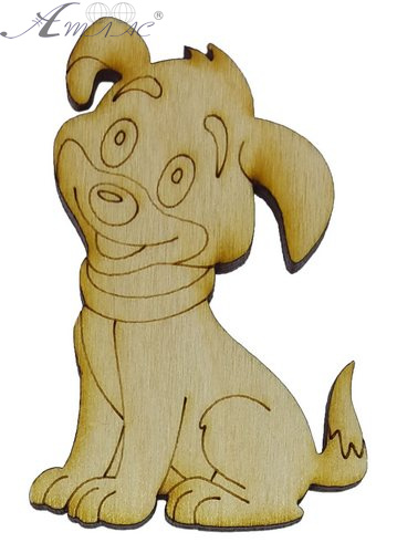 Фигурка фанерная - Песик № 3 радостная дворняга 68 х 48 мм с магнитом AS-4779, В-0306 Фигурка фанерная - Песик № 3 радостная дворняга 68 х 48 мм с магнитом AS-4779, В-0306