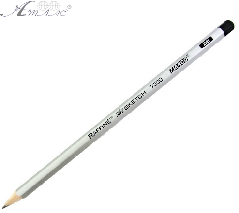 Олівець графітний Marсо м'який 2 B шестигранний Raffine  FM7000DM-12CB 2В