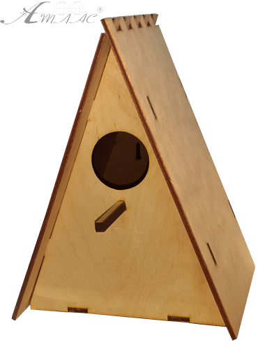 Скворечник № 2/1 треугольный окрашенный, морилка под лаком 16 х 15.5 х 21 см AS-4359 Скворечник № 2/1 треугольный окрашенный, морилка под лаком 16 х 15.5 х 21 см AS-4359