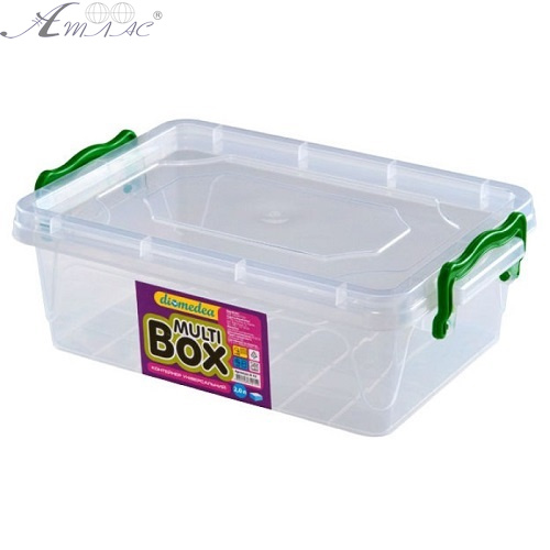 Контейнер харчовий з ручками 2 л 25,5*16,5*7,5 см. пластик А-15 Контейнер харчовий з ручками 2 л 25,5*16,5*7,5 см. пластик А-15