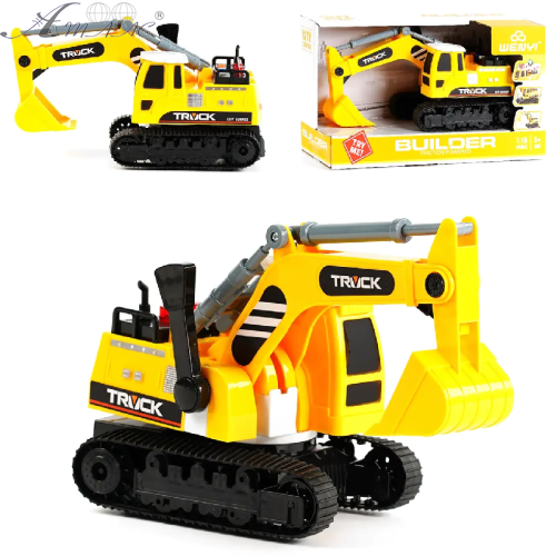 Ігрушка Екскаватор світ і звук Жовтий 28см в коробці WY450А Ігрушка Екскаватор світ і звук Жовтий 28см в коробці WY450А
