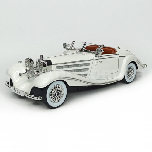 Модель коллекционная Mercedes-Benz 500К W29 1936 год серебристый 22см 1901-221А Модель коллекционная Mercedes-Benz 500К W29 1936 год серебристый 22см 1901-221А