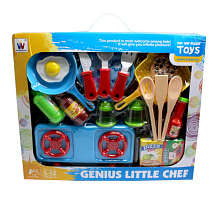 Іграшка Набір посуду з плитою в коробці  W019-6