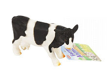 Іграшка силіконова антистрес, корова з чорними плямами 12 см  15723