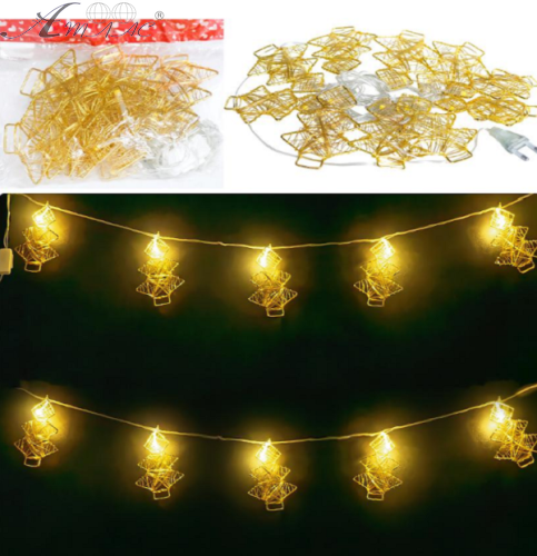 Гирлянда электрическая Елочка золото LED 2 м  16544