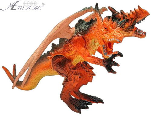 Игрушка Дракон фигурка Двухголовый стоит 16см резина 11001 фото 2 Игрушка Дракон фигурка Двухголовый стоит 16см резина 11001 фото 2