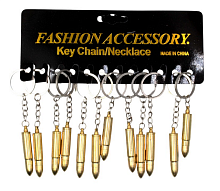 Брелок Пуля металл полая внутри с резьбой 4см  00832