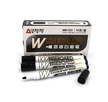 Маркер сухостираемый Aodemei круглый черный  M6103ВК