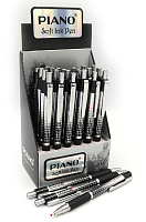 Ручка шариковая Piano PВ-189 автомат синяя 0,7мм маслянная в клеточку  17383