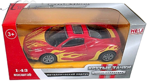 Машинка Круті Тачки метал 10см червона 43039-3 Машинка Круті Тачки метал 10см червона 43039-3