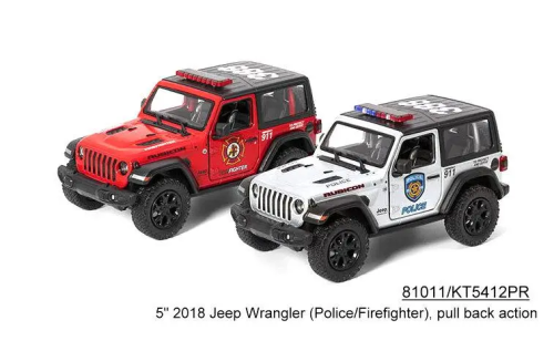 Машинка Kinsmart Jeep Wrangler пожарный KT5412WPR Машинка Kinsmart Jeep Wrangler пожарный KT5412WPR