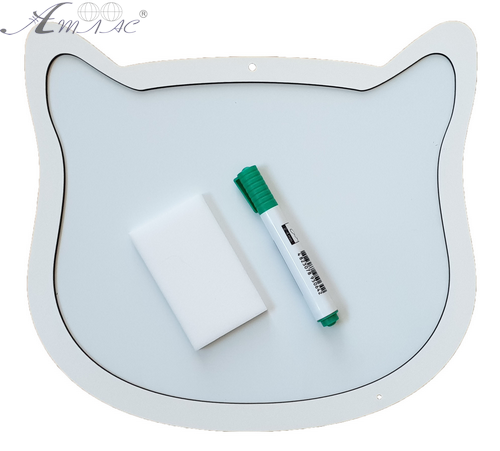 Доска Магнитная сухостираемая с рамкой из МДФ 33х30см Морда кота  AS-7026