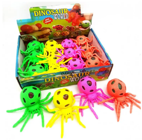 Игрушка силиконовая антистресс Паук цветной с орбизами 10 см 9499 Игрушка силиконовая антистресс Паук цветной с орбизами 10 см 9499