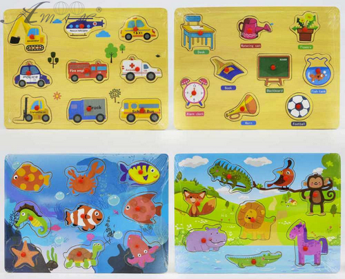 Игрушка Деревянная Рамка-вкладыш микс фигуры С29526 Игрушка Деревянная Рамка-вкладыш микс фигуры С29526