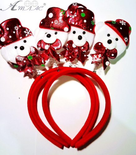 Обруч Новогодний с Мишкой 09805 Обруч Новогодний с Мишкой 09805