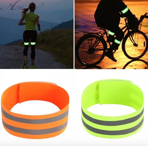 Браслет світловідбивна резинка  на липучці 2шт 35 х 4,7 см  AX-6057-1