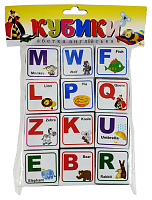 Кубики Английская Азбука 12 шт пластик 4см  AS-0269