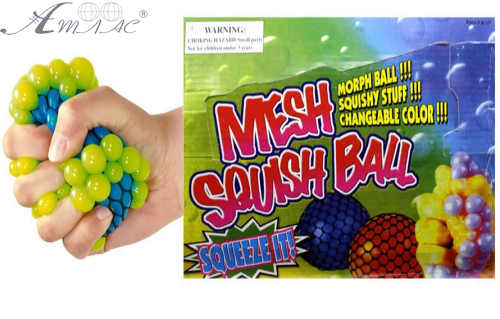 Іграшка Прикол Кулька Антистрес мізки 6см в чорній сітці 8911 фото 2