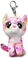 Игрушка Мягкая Рысь Buckwheat розовая Брелок 8 см  36634