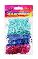 Паєтки Круглі 10 мм 3в1 кольорові 15 грам 160390
