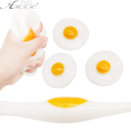 Игрушка Лизун держащий форму Яйцо Глазунья 8см 1163 Игрушка Лизун держащий форму Яйцо Глазунья 8см 1163