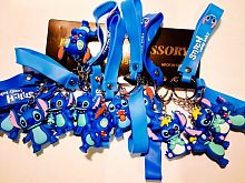 Брелок Стич микс с силиконовым браслетом 6 см  12195