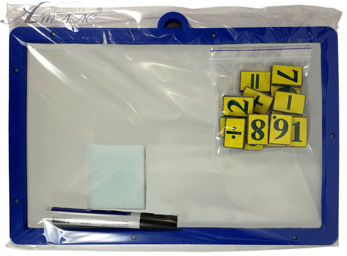 Доска Магнитная сухостираемая с пластиковой рамкой с Цифрами и маркером 33,5 х 23.8 см  AS-0222