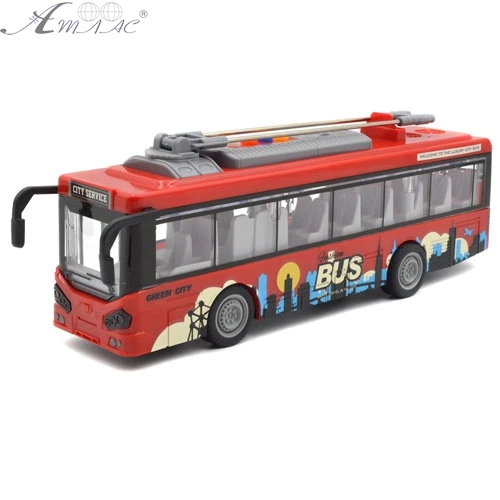 Іграшка Машинка City Bus Тролейбус зі світлом, двері відчиняються, 28 см  JS121