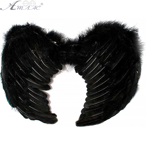 Игрушка Крылья Ангела Черные карнавальные ПЕРО 45х34см  03789