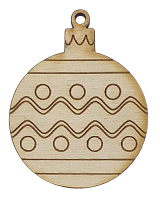 Фигурка фанерная - Елочный шар волнистый 6 см AS-4763, В-0106