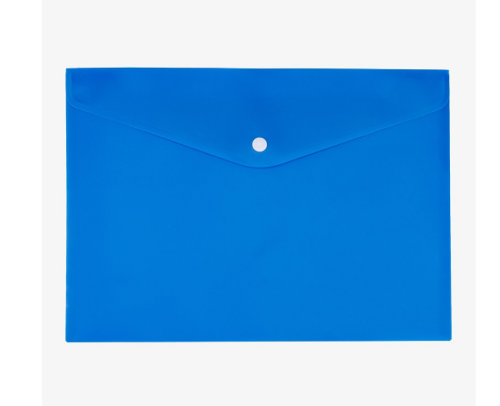 Папка на кнопке А4 Синяя  12916