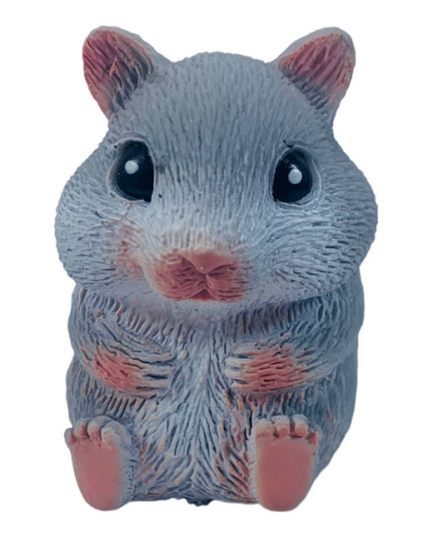 Игрушка Силиконовая тянучка Хомяк Большой серый 8 см  07356