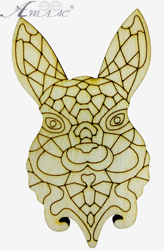 Фигурка фанерная - Кролик № 6 яркая голова 8*5см AS-4580 Фигурка фанерная - Кролик № 6 яркая голова 8*5см AS-4580