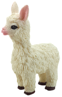 Игрушка силиконовая антистресс, Лама белая 8 см  03815