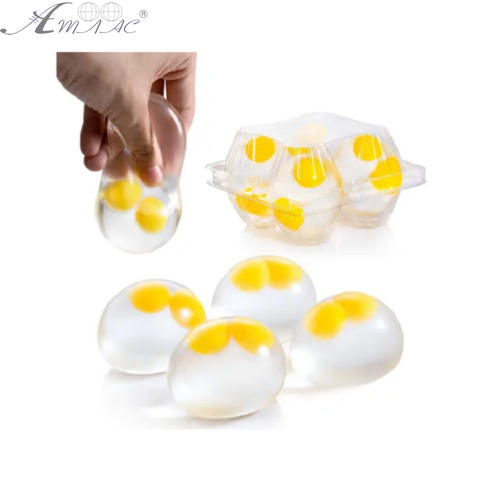 Іграшка Силіконова Антистрес Яйце з двома жовтками 6см 17716 Іграшка Силіконова Антистрес Яйце з двома жовтками 6см 17716